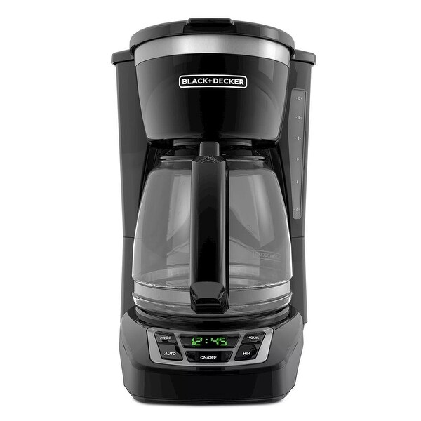 12 Cup Programmable Coffee Maker in Black