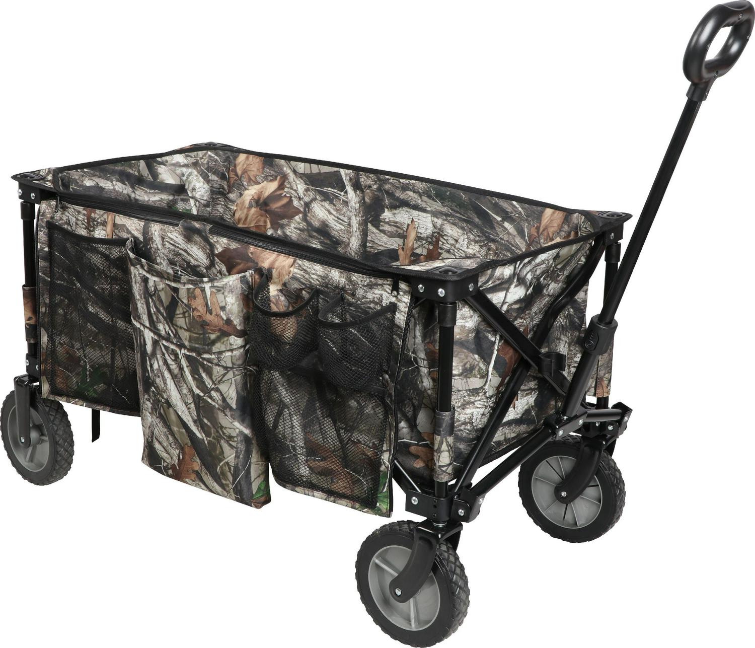 Ozark Trail Quad-Folding Wagon with Telescoping Handle， Camo