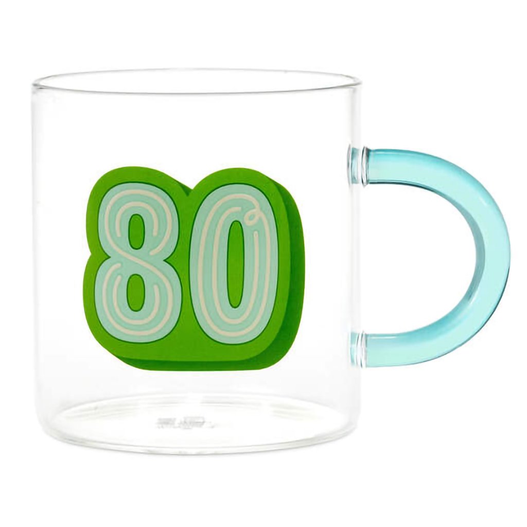 Hallmark  Glass 80th Birthday Mug, 17.5 oz.