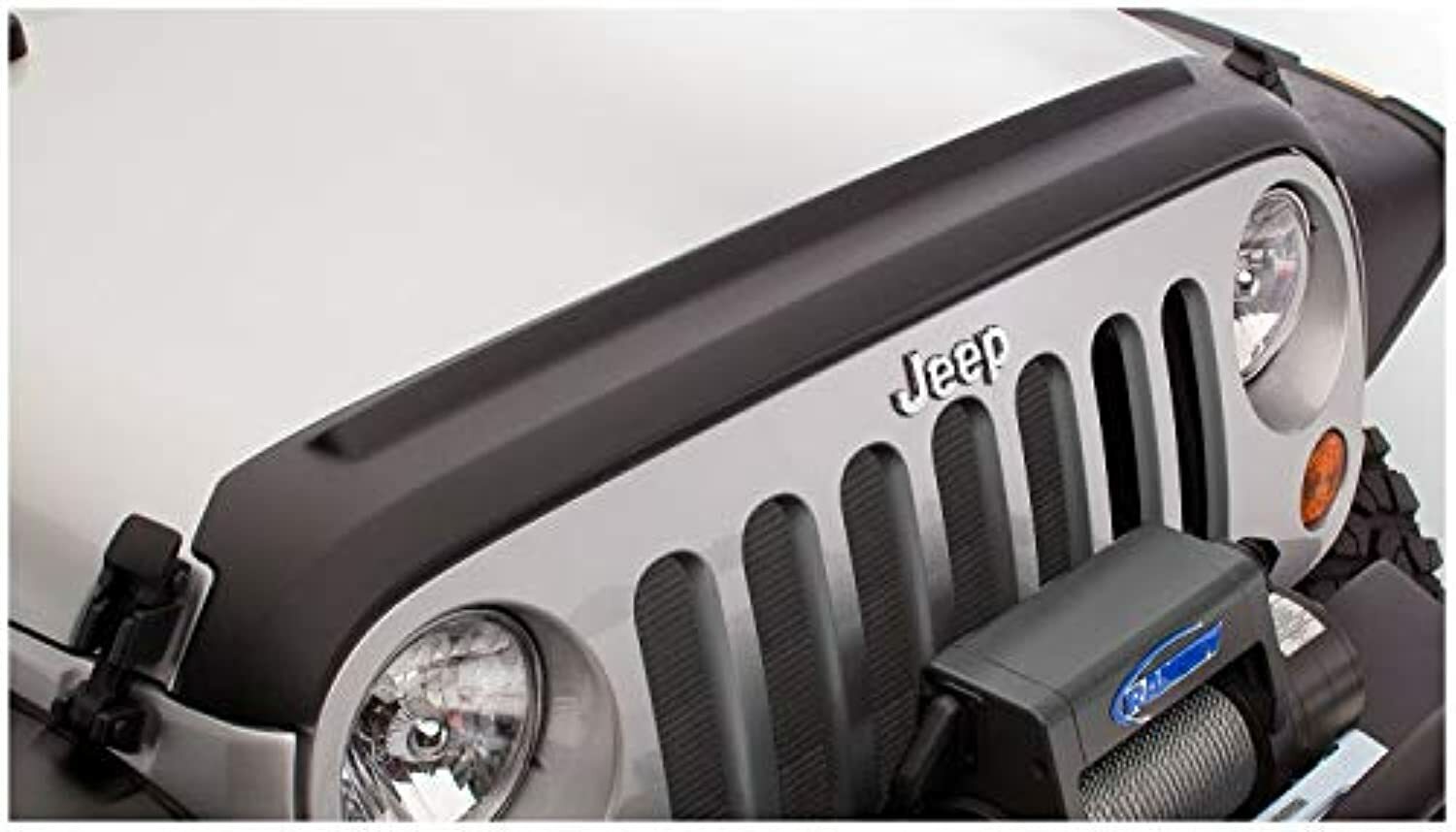 Bushwacker 14093 Trail Armor Hood Stone Guard Black Textured Finish， 1-Piece for 2018-2021 Jeep Wrangler JL， 2 and 4-Door