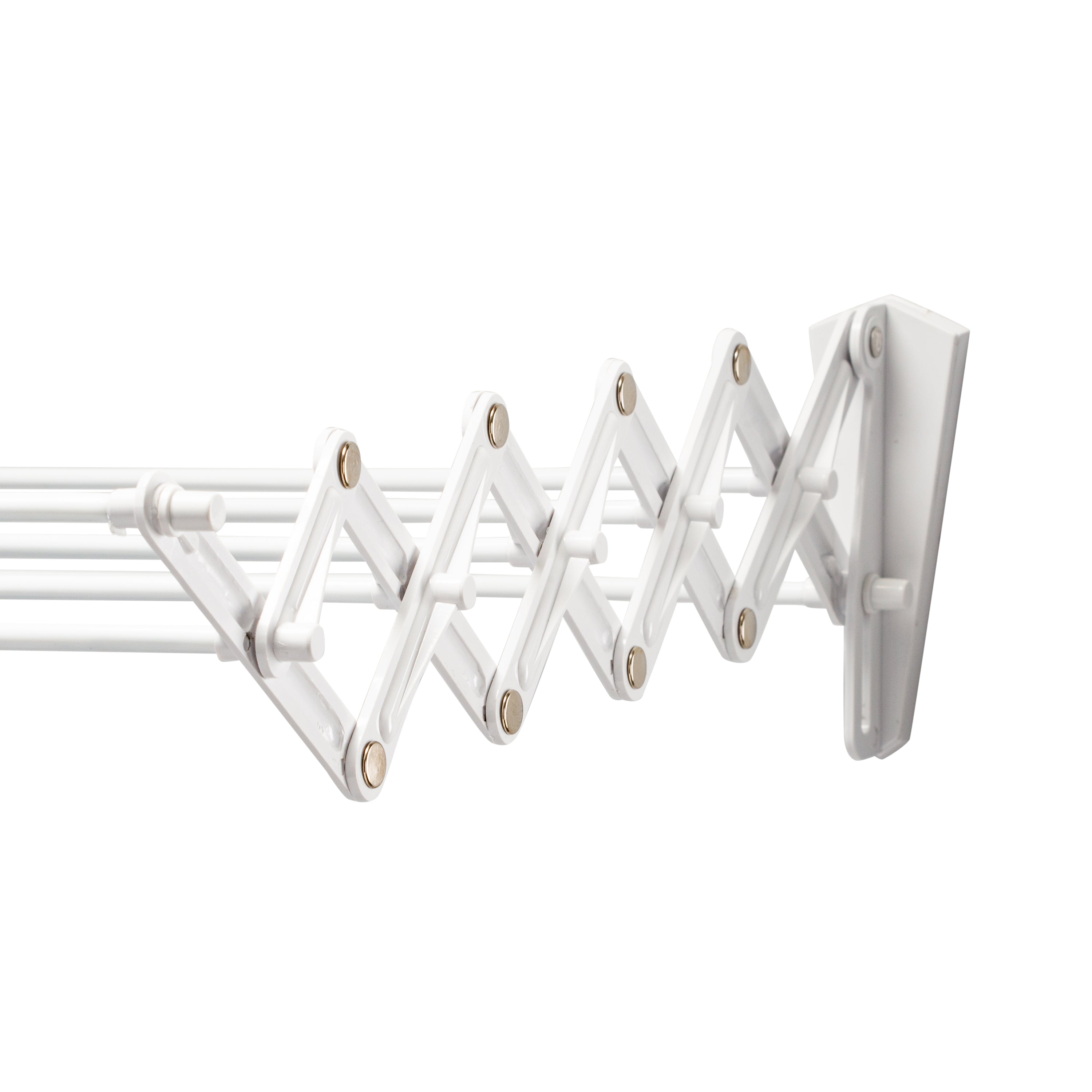 Woolite Collapsible Metal & Plastic Clothes Drying Rack, White