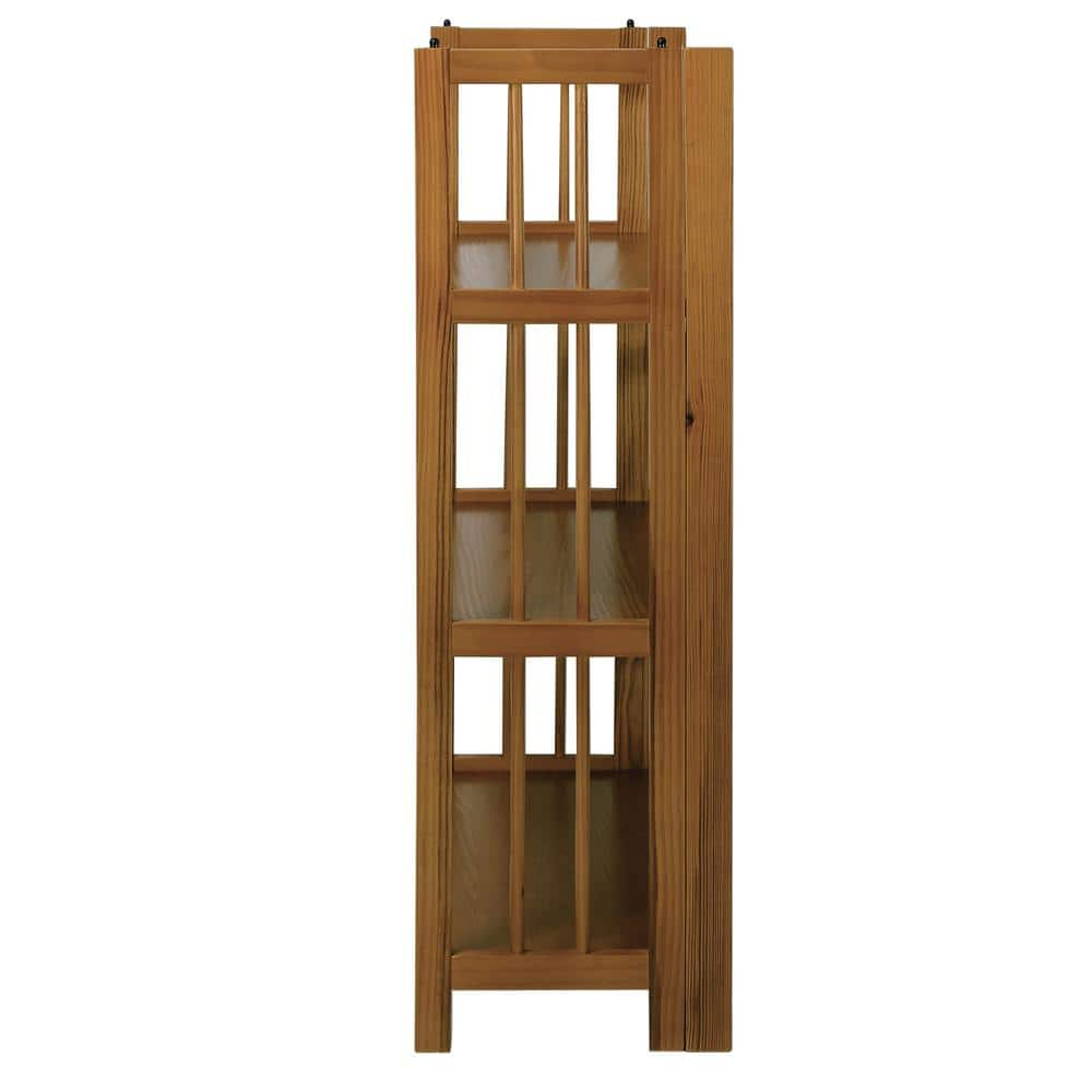 Casual Home 38 in. Chestnut New Wood 3-Shelf Etagere Bookcase N330-224