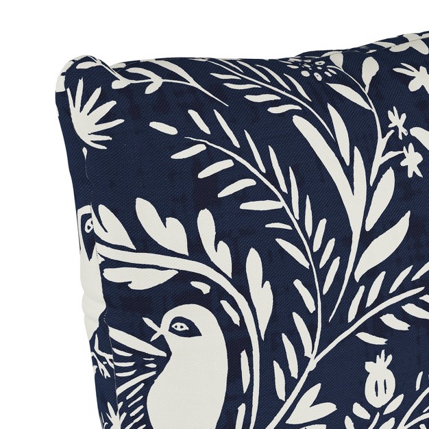 Skyline Furniture Square Outdoor Throw Pillow Suki Chinois Navy