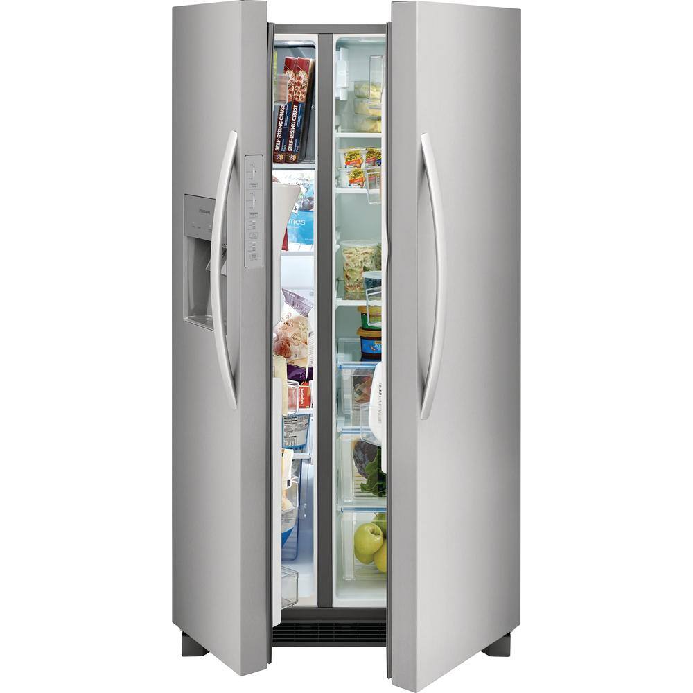 Frigidaire 36.1 in. 22.3 cu. ft. Counter Depth Side-by-Side Refrigerator in Stainless Steel FRSC2333AS