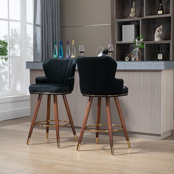 wivel Bar Stools with Backrest Footrest ，with a fixed height of 360 degrees