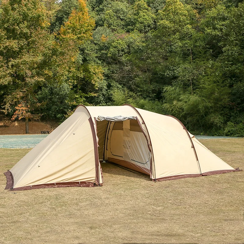 Hiking Outdoor luxury camping tent waterproof camping tube tent large tunnel tent  for sale