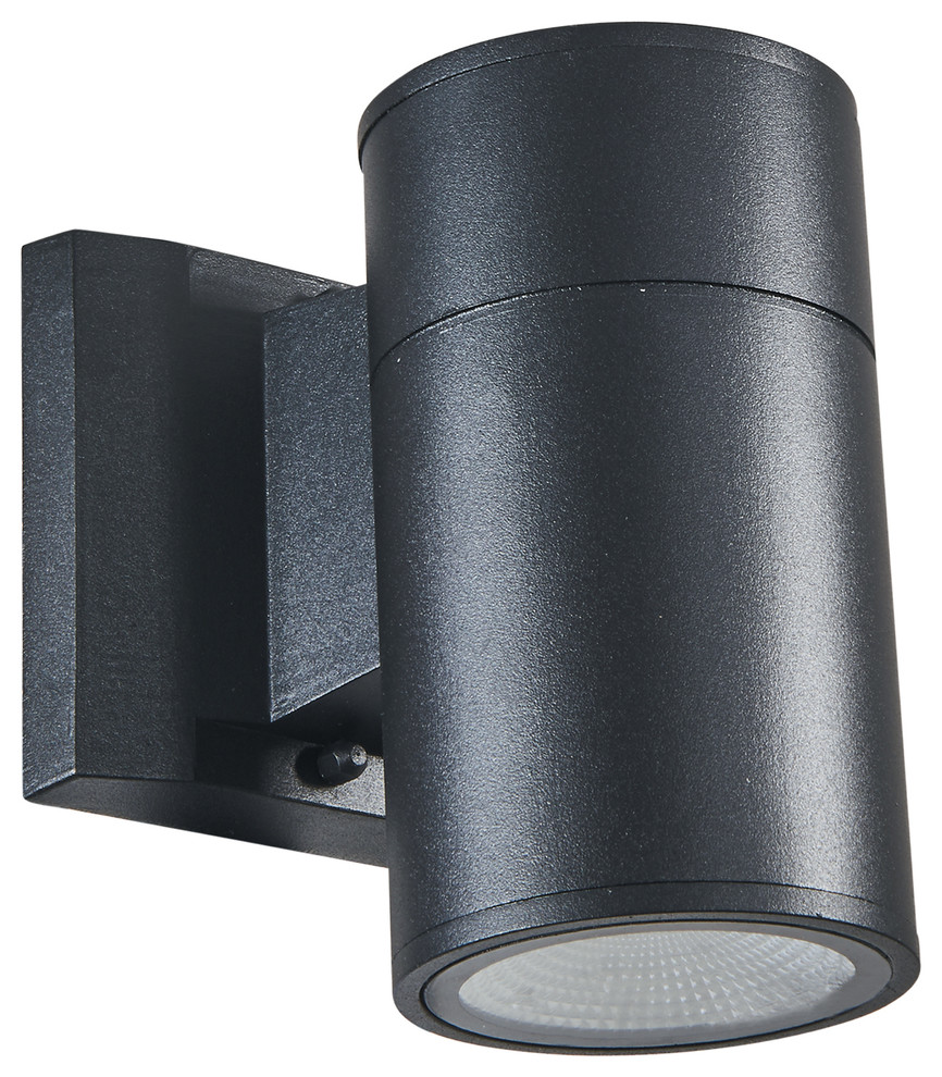 Simon Led Textured Black Outdoor/Indoor Wall Sconce 6 quot  Modern   Outdoor Wall Lights And Sconces   by Homesquare  Houzz