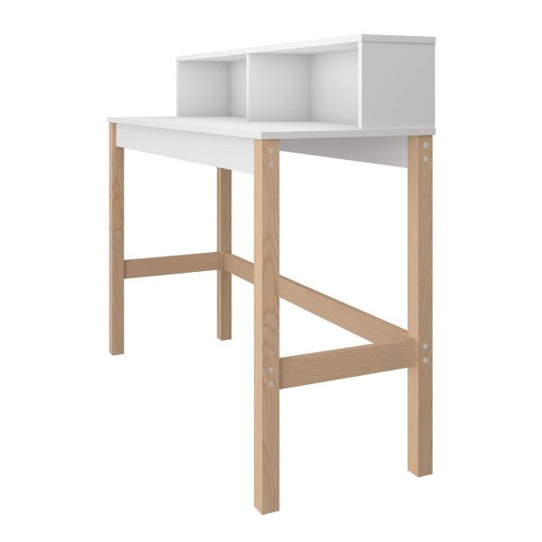 Bowery Desk in White and Oak