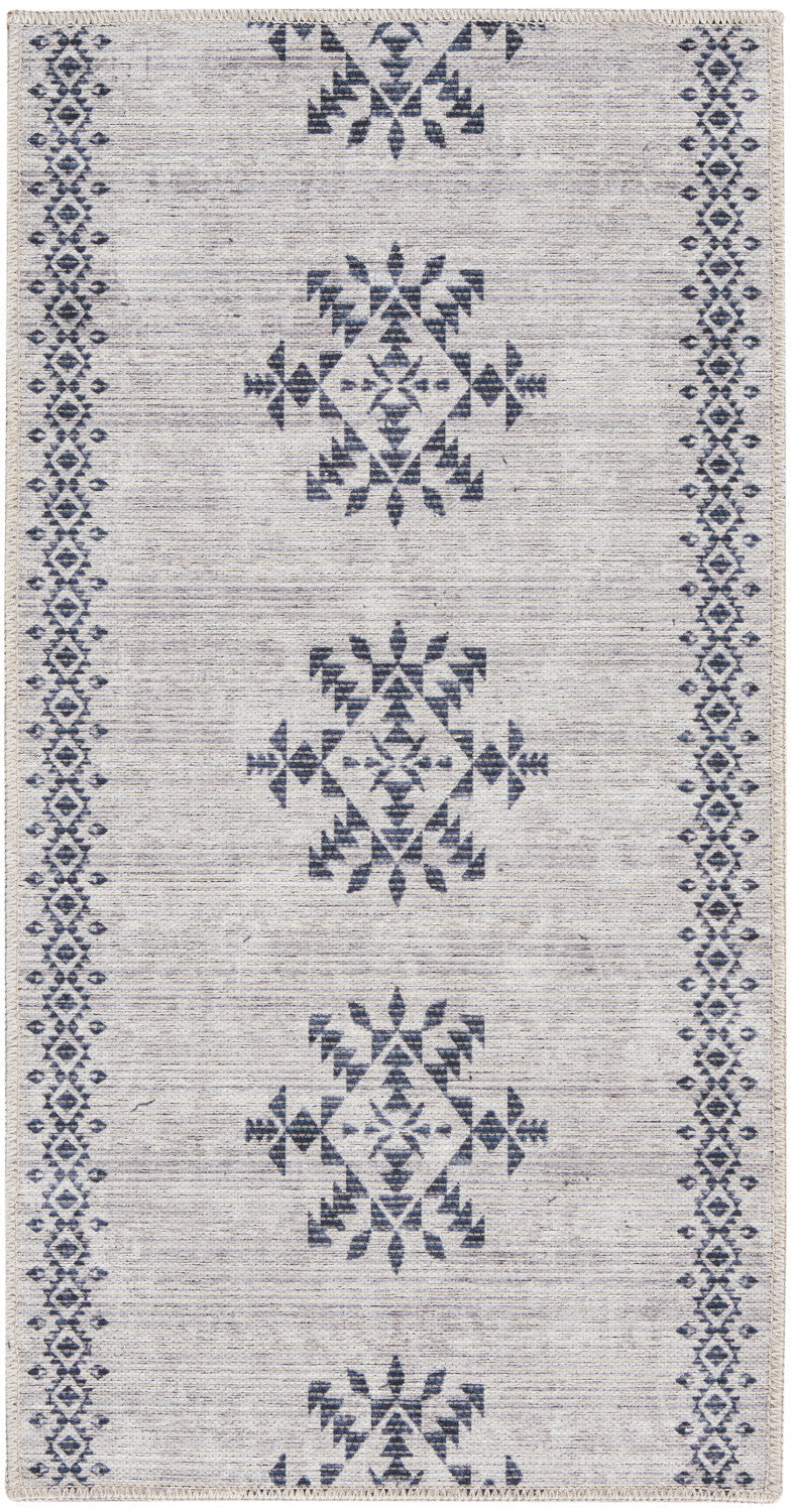 Machine Washable Series Ivory/Charcoal Scandinavian Rug