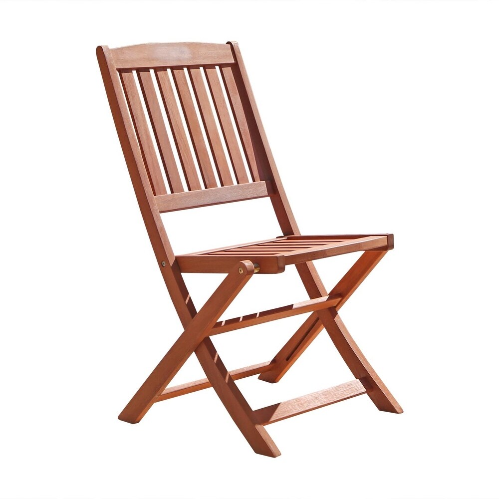 Set of Two Brown Folding Chairs   24\