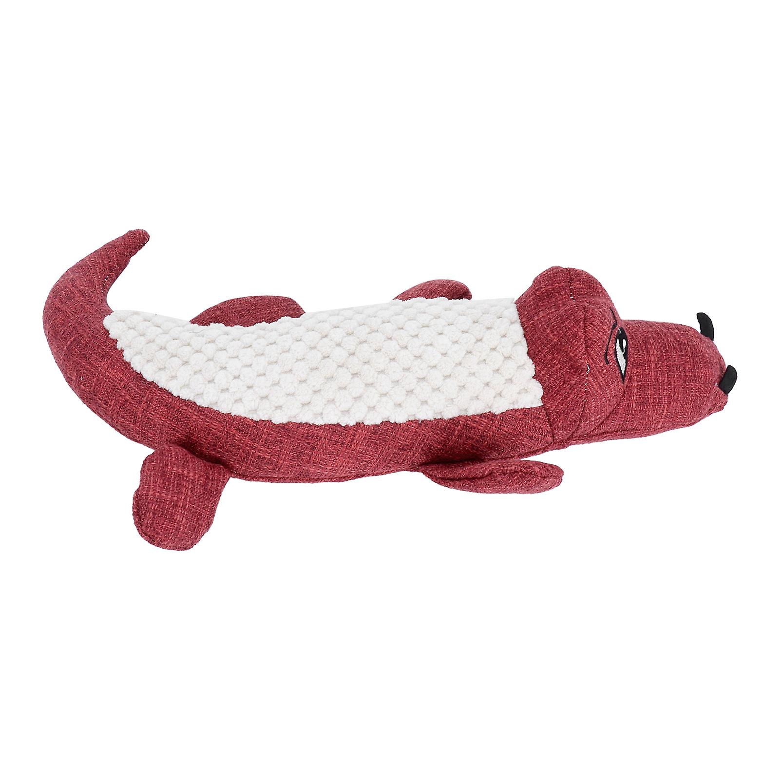 Dog Toys Simulation Crocodile Shape Plush Stuffed Bite Resistant Molar Pet Dog Vocal Toysred