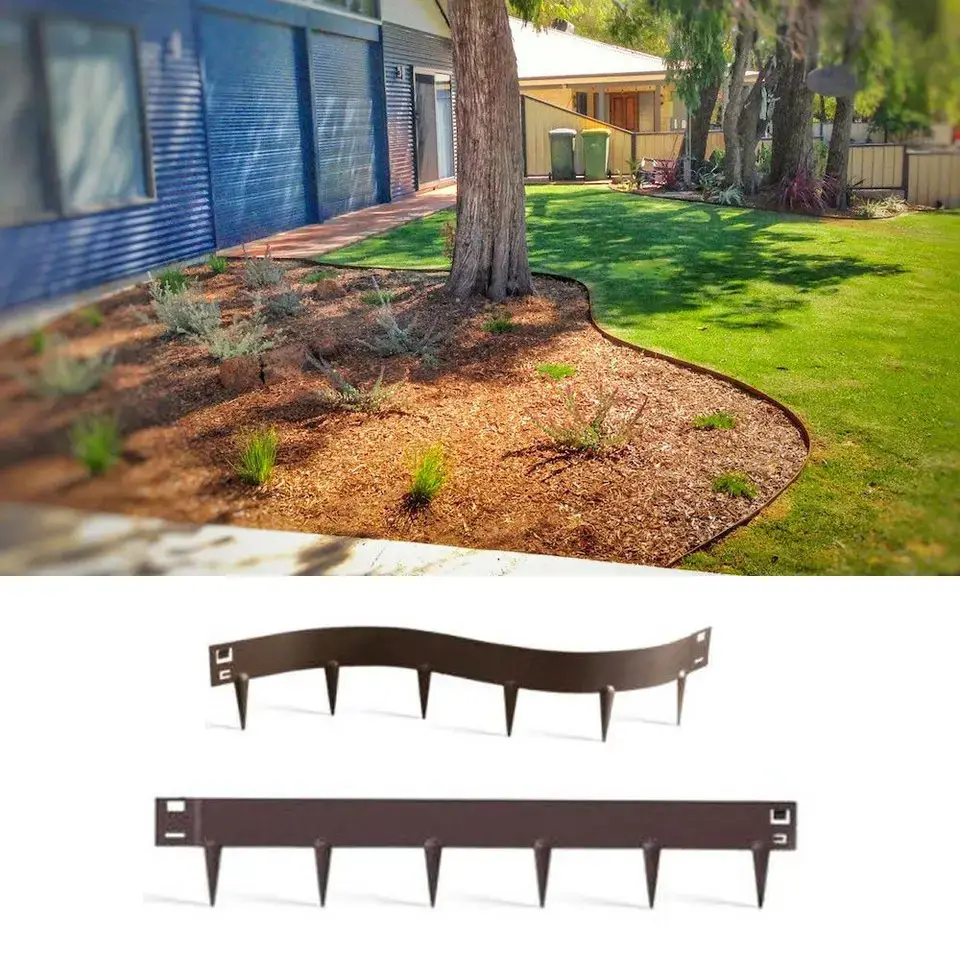 ODM Flower Beds Flexible Metal Garden Edging Border Landscape Waterproof Edging Kit Steel Raised Edge Metal Decor Outdoor OEM