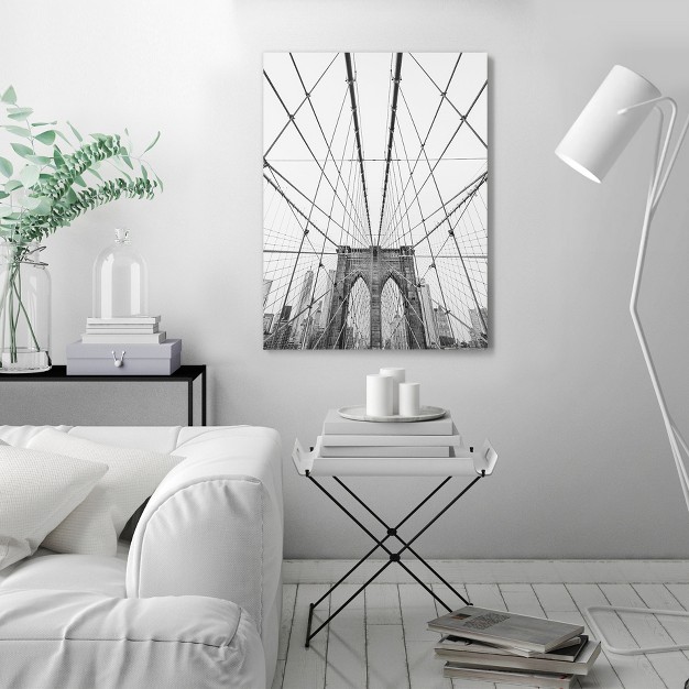 Americanflat Architecture Brooklyn Bridge By Sisi And Seb Unframed Canvas Wall Art