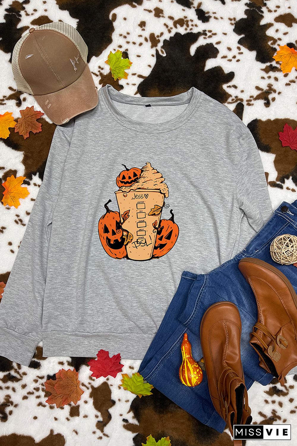 Pumpkin Spice Latte Longsleeve Sweatshirt Wholesale