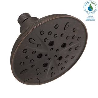 Delta 5-Spray Patterns 1.75 GPM 6 in. Wall Mount Fixed Shower Head in Venetian Bronze 75508RB