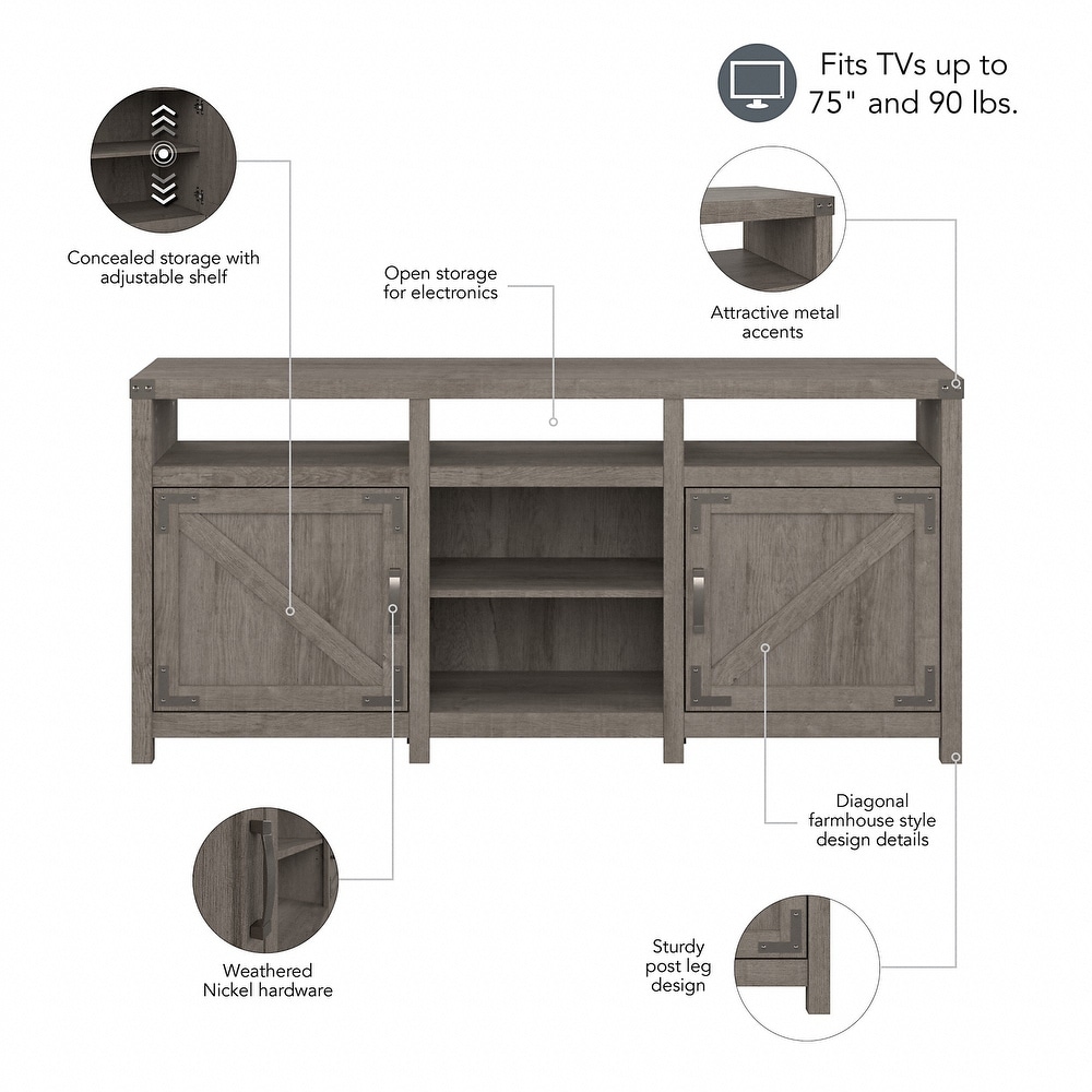 Cottage Grove 65W Farmhouse TV Stand for 75 Inch TV by Bush Furniture