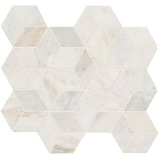 MSI Arabescato Carrara Venato Cube 11.75 in. x 12 in. Mixed Marble Floor and Wall Tile (9.8 sq. ft.Case) ARAVEN-CUBEHC