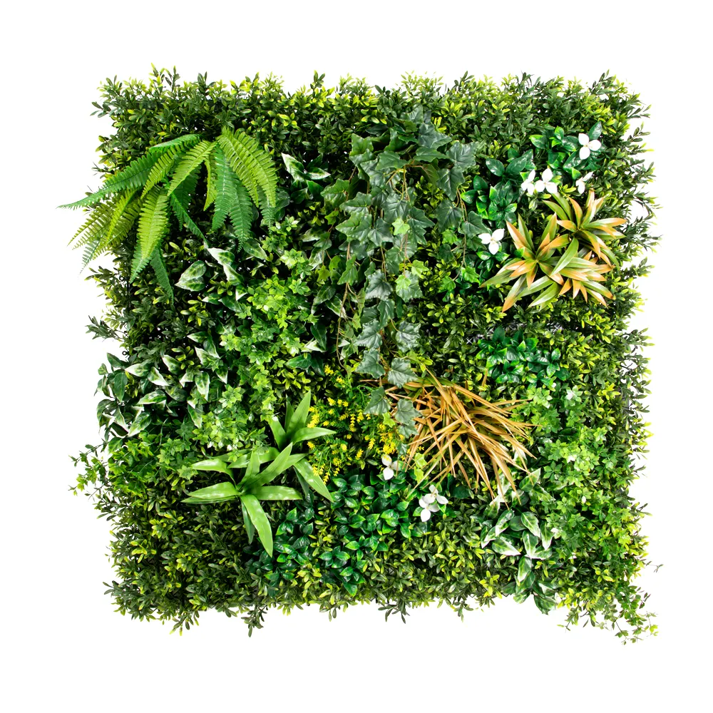 Pq70 Garden Supplies Anti UV Plastic Green Foliage Boxwood Privacy Screen Panel Hedge Topiary Artificial Grass Wall