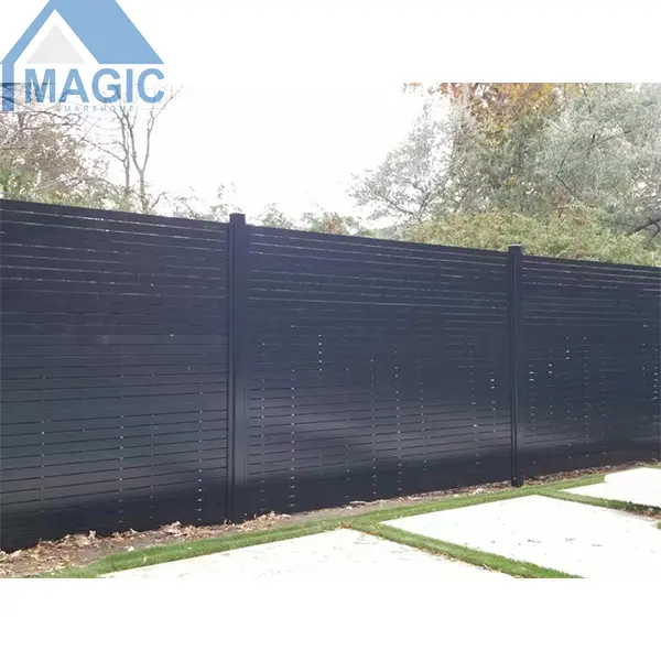 Cheap Prices Outdoor Metal Garden Fence Panel Black Aluminum Fence for Houses Steel