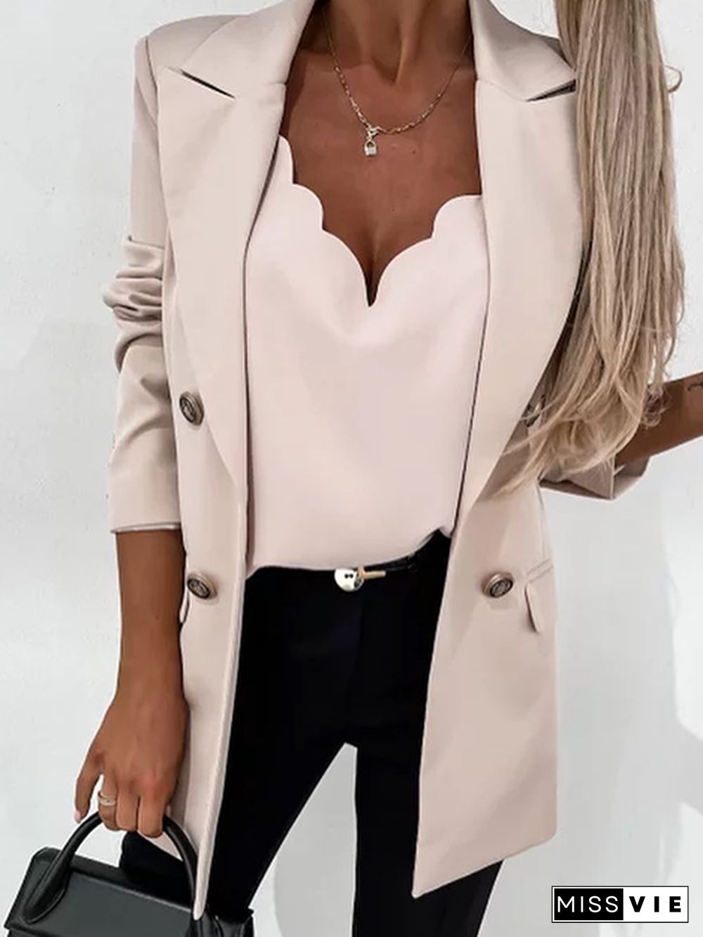 Casual Plain Loose Blazer