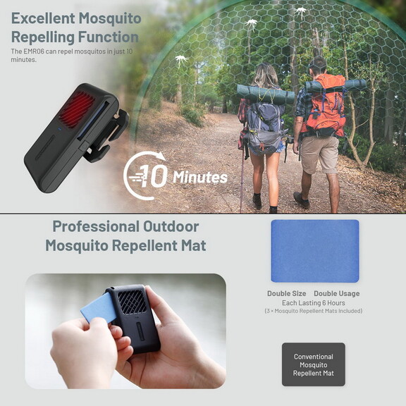 Nitecore EMR06 Portable Rechargeable Mosquito Repe...