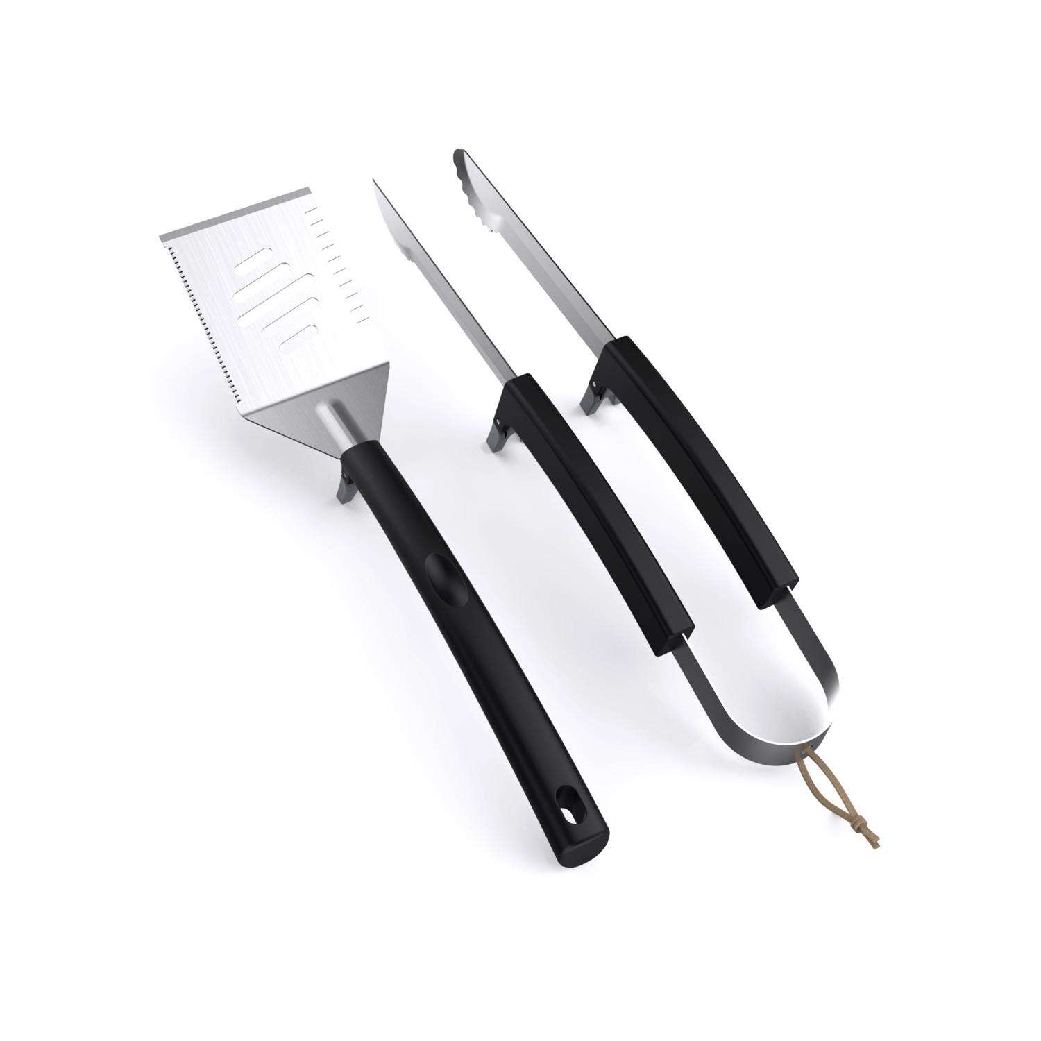 Grill Mark Stainless Steel Black/Silver Grill Tool Set 2 pc