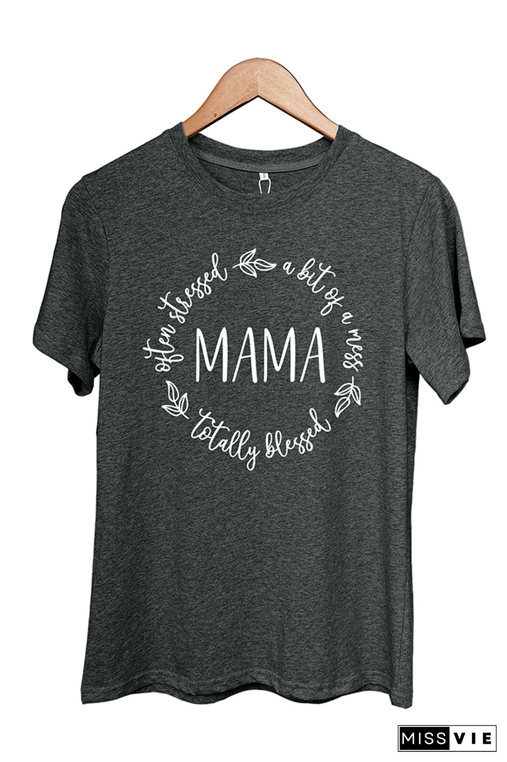 Blessed Stressed and a Mess MAMA Short Sleeve Graphic Tee Wholesale