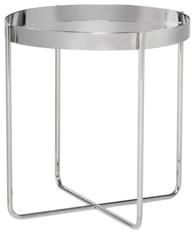 Ayesha Stainless Steel Side Table   Contemporary   Side Tables And End Tables   by Virgil Stanis Design  Houzz