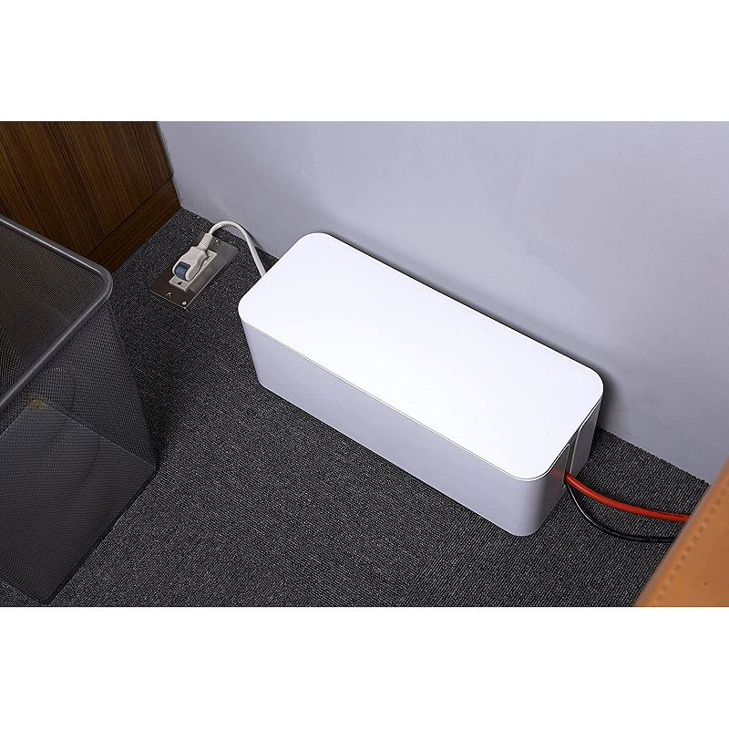 Cable Management Box， Power Strip Cover (15.94 x 5.31 Inches)