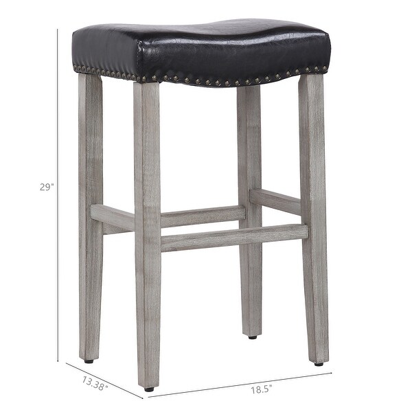 Henley 29-inch Saddle Bar Stool (Set of 2) - 29