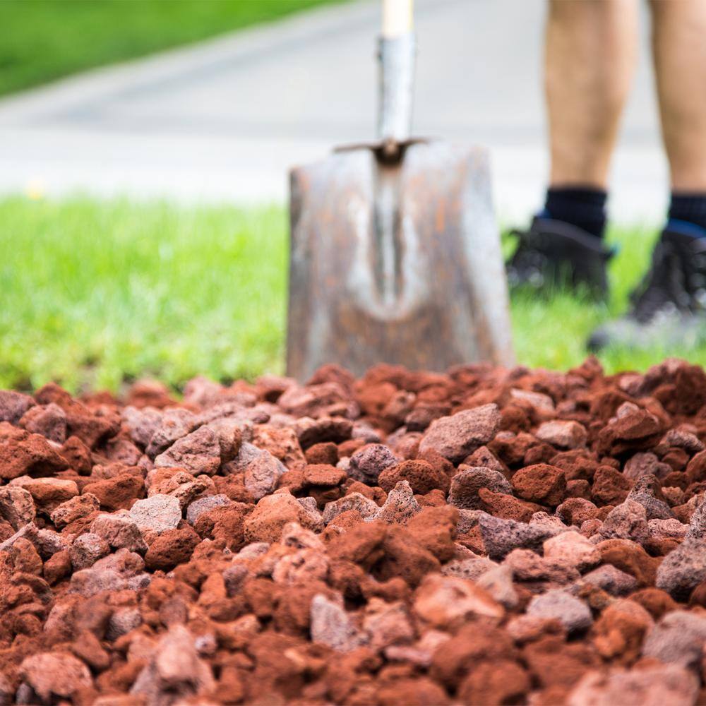 Southwest Boulder  Stone 17 cu. ft. 38 in. Red Lava Bulk Landscape Rock and Pebble for Gardening Landscaping Driveways and Walkways 02-0097