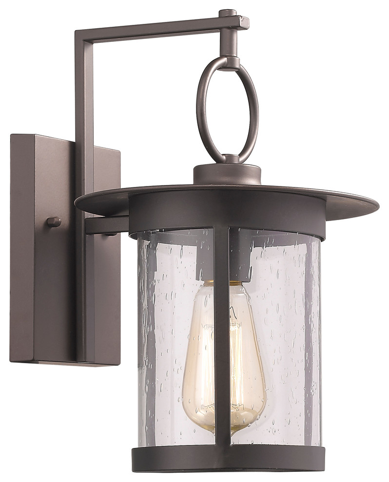 Griflet 1 Light Rubbed Bronze Outdoor Wall Sconce 12 quotHigh   Transitional   Outdoor Wall Lights And Sconces   by CHLOE Lighting  Inc.  Houzz