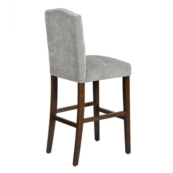 Traditional Upholstered Counter-Height Bar Stools， Set of 2