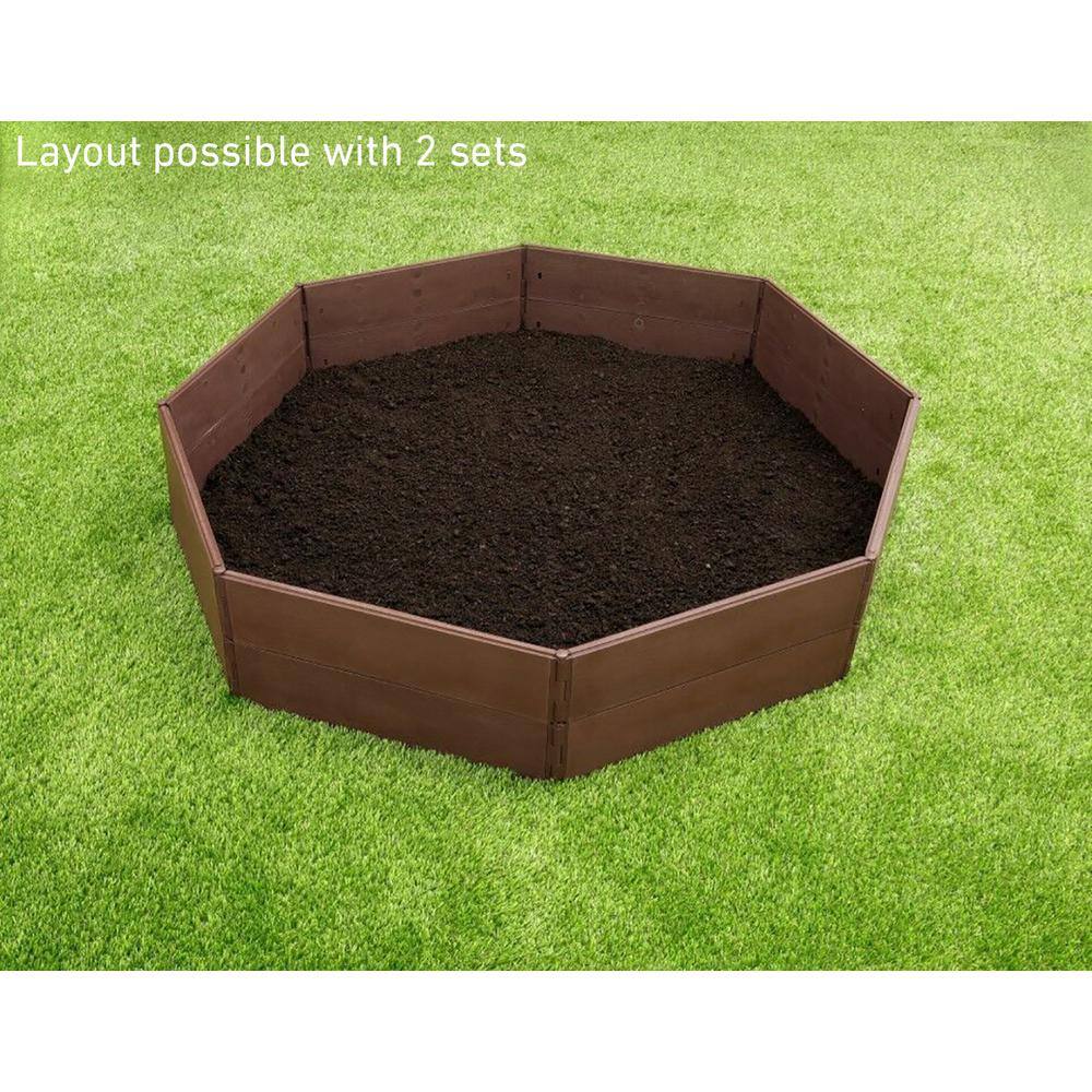Emsco Bloomers Series 3.8 ft. x 3.8 ft. Brown Resin Raised Garden Bed 2455