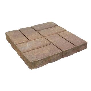 Oldcastle Weathered Brick 15.75 in. x 15.75 in. x 2 in. TanCharcoal Concrete Step Stone (84 Pieces  143 sq. ft.  Pallet) 12052272