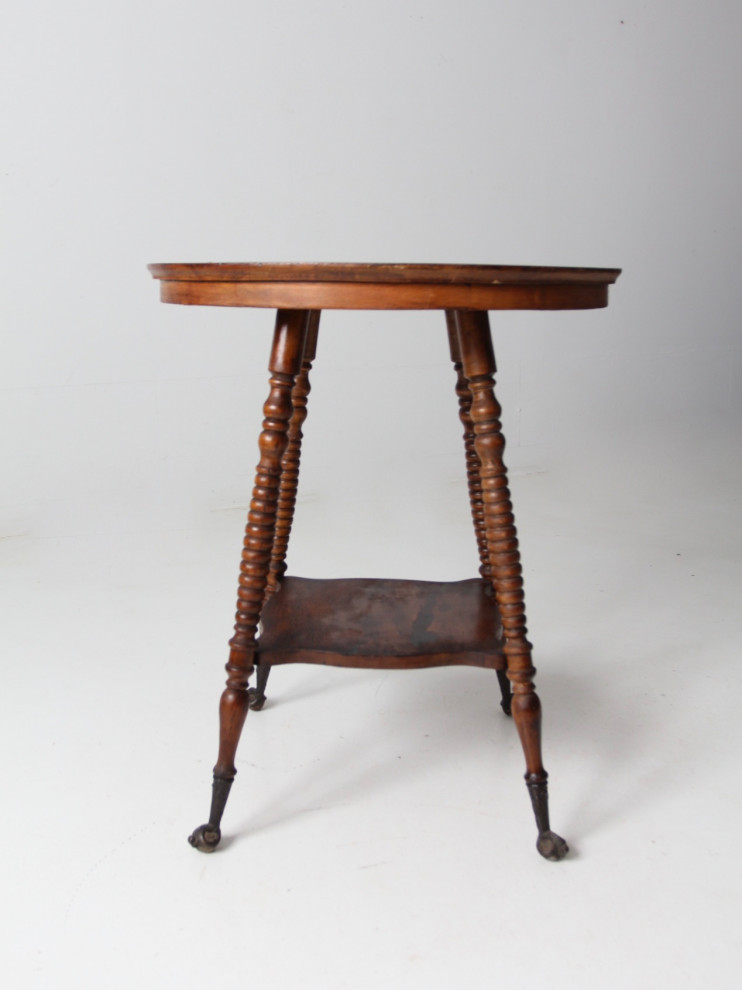 Consigned  Antique Ball  ampClaw Foot End Table   Traditional   Side Tables And End Tables   by 86 Vintage  Houzz