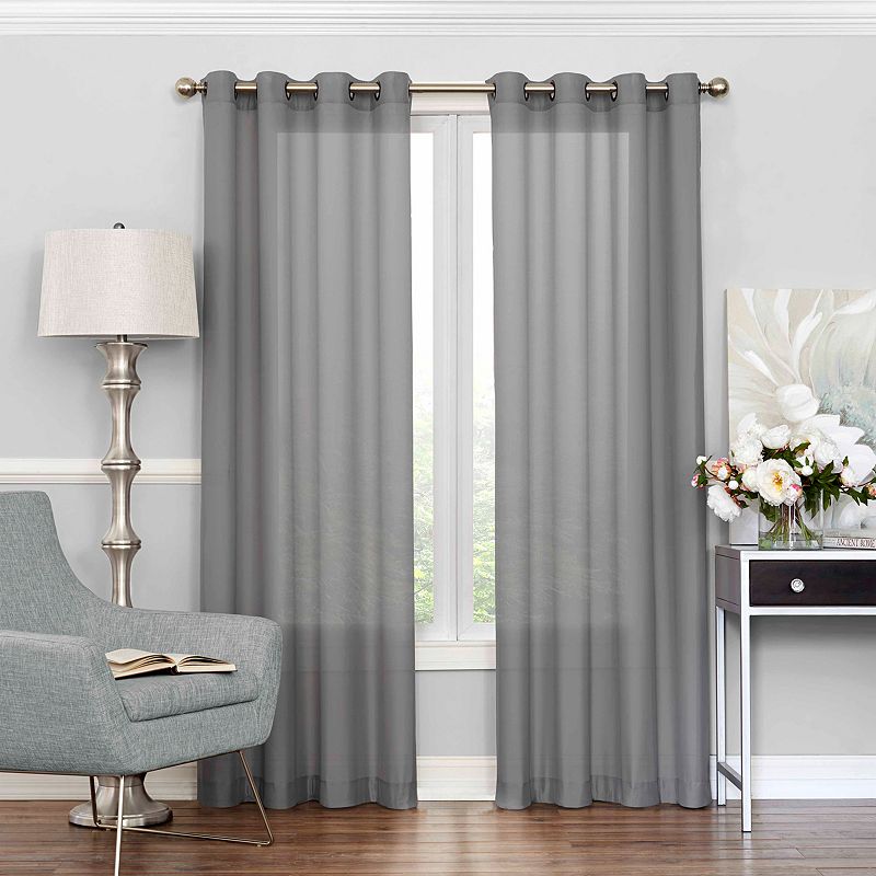 eclipse Liberty Uv Light-Filtering Sheer 1-Panel Window Curtain