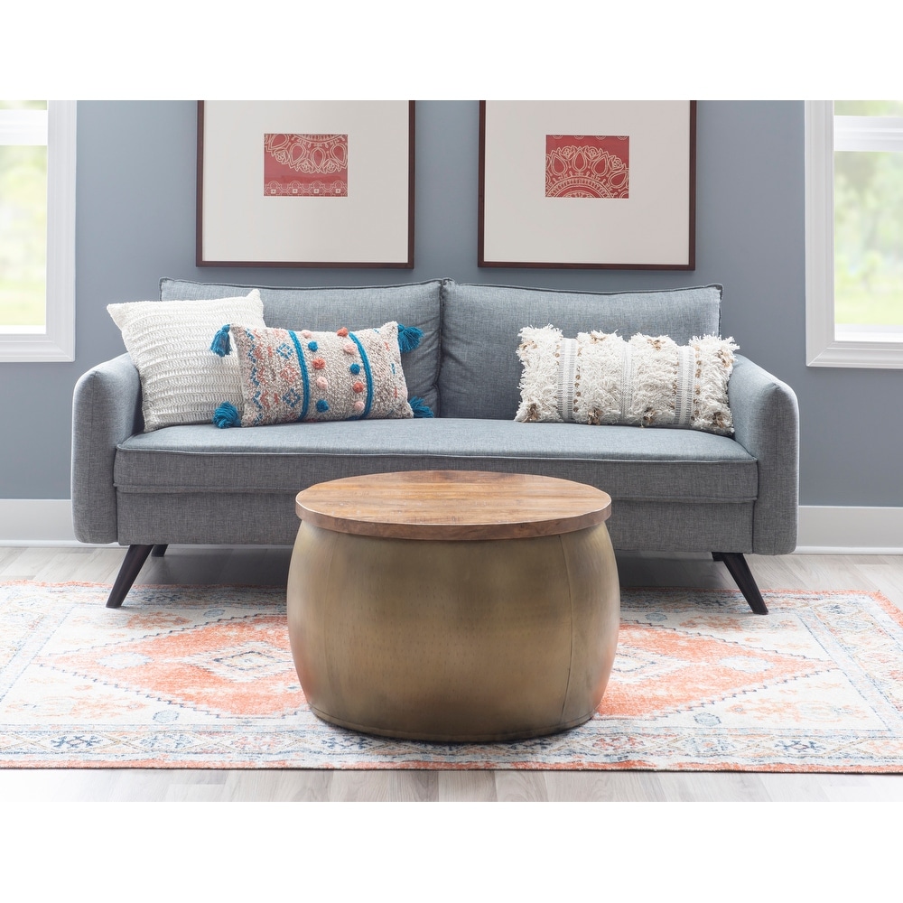 Kayvon Iron Storage Drum Coffee Table