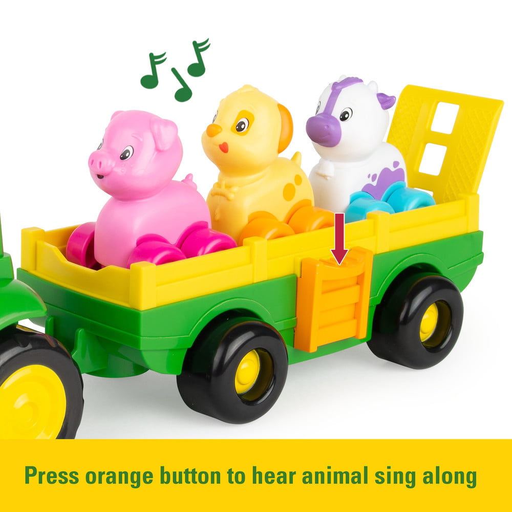 John Deere Animal Sounds Wagon Ride - Grow with Me Toy Ages 12m+