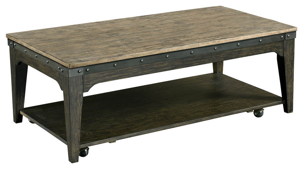 Emma Mason Signature Playa Inn Artisans Rectangular Cocktail Table in Charcoal   Industrial   Coffee Tables   by Emma Mason  Houzz