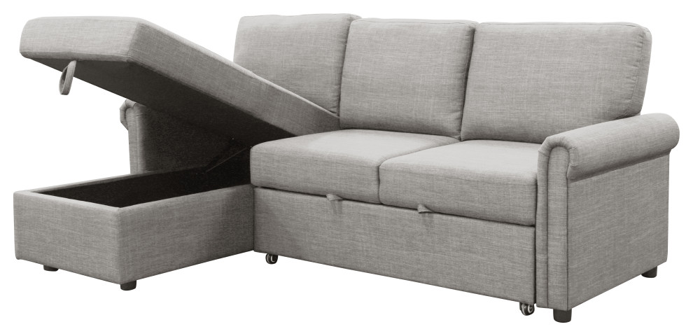 Harding Storage Sofa Bed Reversible Sectional   Transitional   Sectional Sofas   by Abbyson Living  Houzz