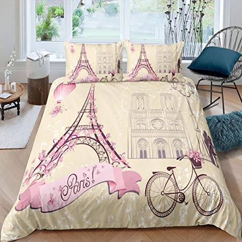 Duvet Cover Set Soft London Themed Comforter Cover Set 3 Pieces