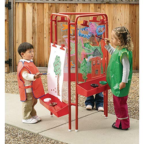 Colorations 3-Way Indoor/Outdoor Acrylic Panel Easel, Outdoor Play, Drawing, Adjustable Easel