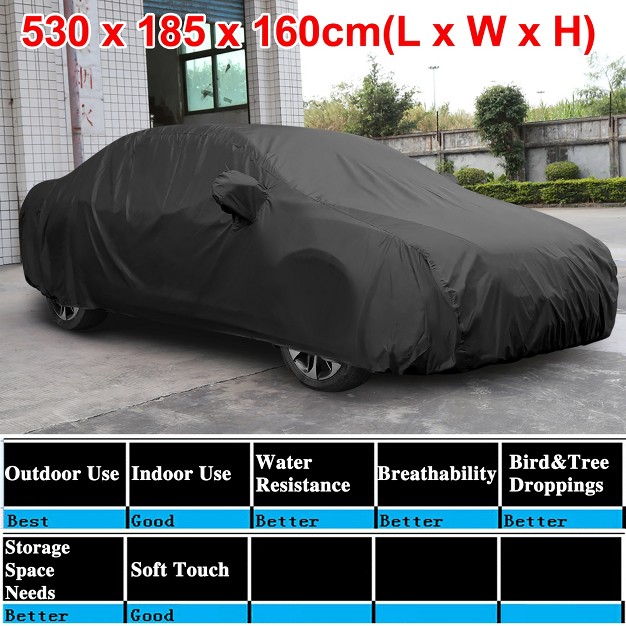 Unique Bargains Breathable Snowproof Waterproof Car Cover W Mirror Pocket