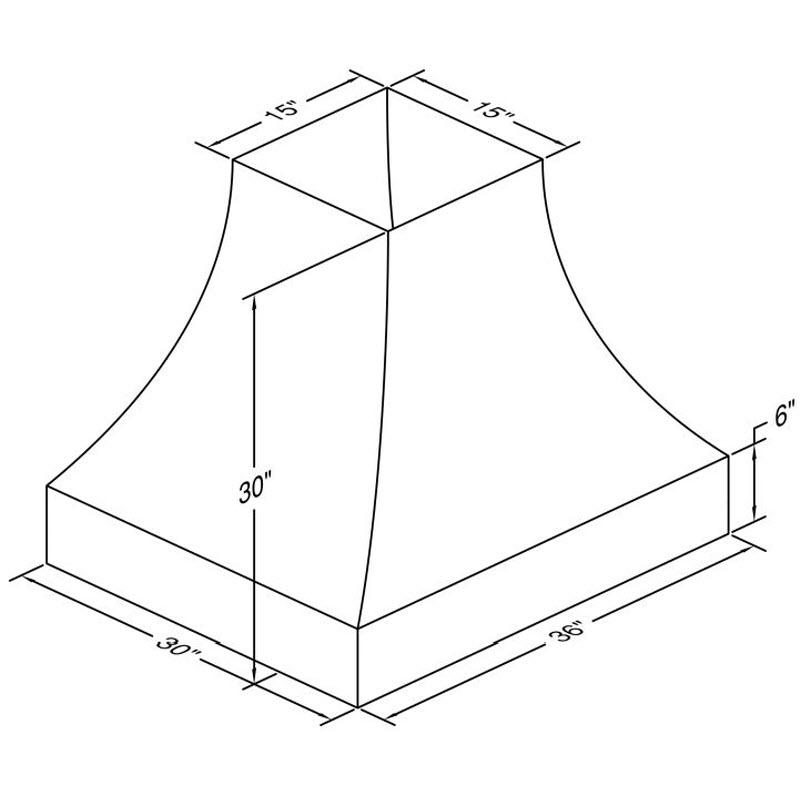 Vent-A-Hood 36-inch Ceiling Mount Range Hood JDIH236/C3SS