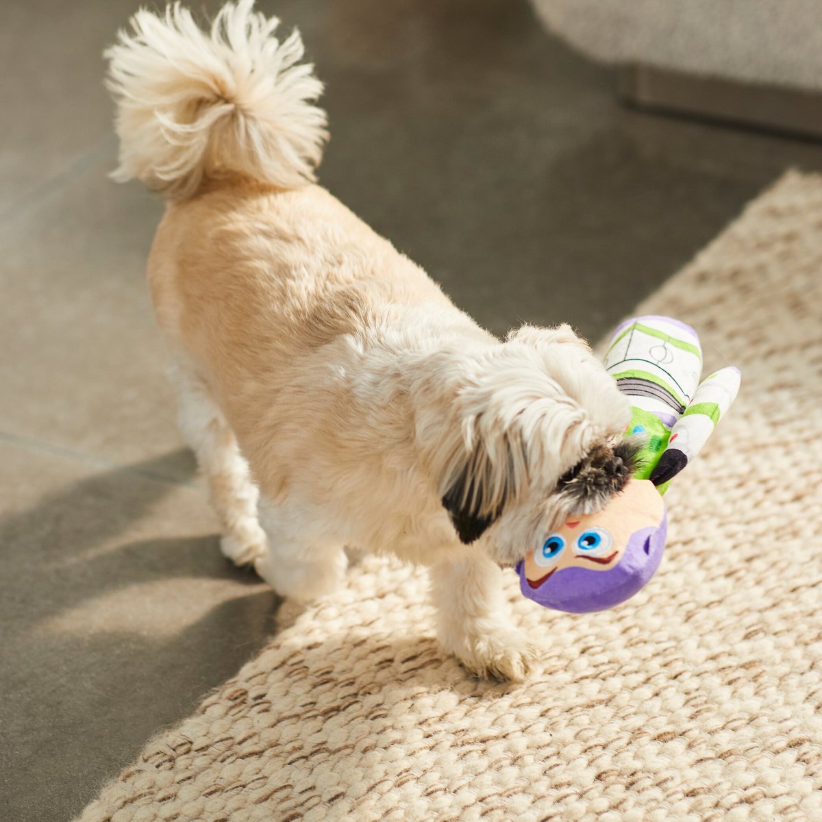 Pixar Buzz Lightyear Bottle Plush Squeaky Dog Toy