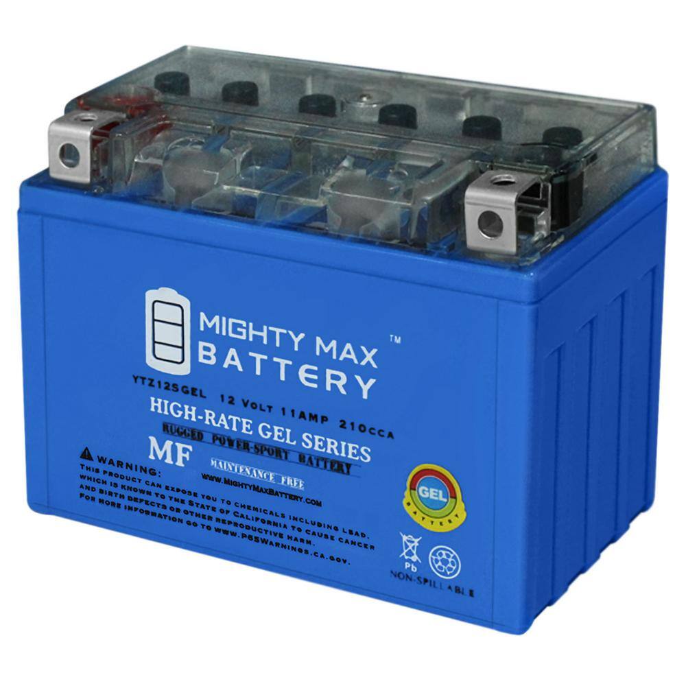 MIGHTY MAX BATTERY 12-Volt 11 Ah 210 CCA GEL Rechargeable Sealed Lead Acid (SLA) Powersports Battery YTZ12SGEL