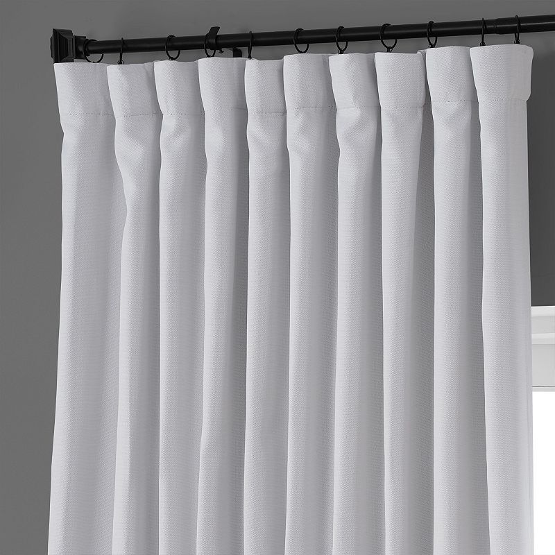 EFF Faux Linen Extra Wide Blackout Window Curtain