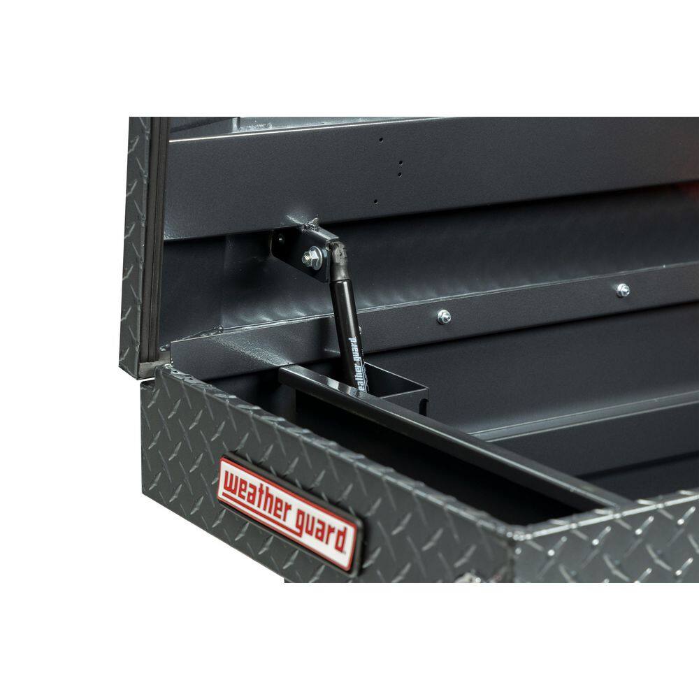 Weather Guard 72 in. Gray Aluminum Full Size Deep Crossbed Truck Tool Box 123-6-03