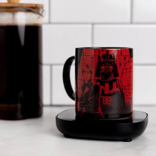 Uncanny Brands Star Wars 'Return of The Jedi' 40th Anniversary Black Single-Cup Coffee Mug with Mug Warmer for Your Drip Coffee Maker MW1-SRW-RJ1